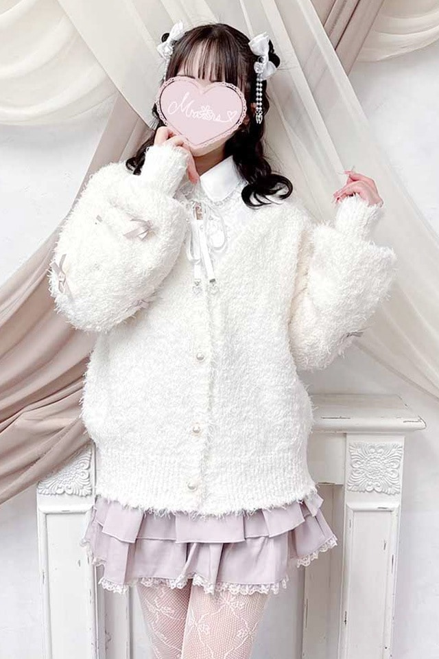 MA*RS】ちびリボンニットカーディガン - ピンク size-F | 地雷系