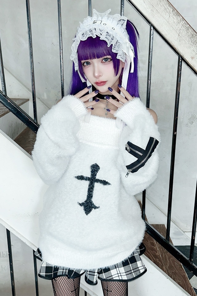 24Resurrection 紫 ハイネック L 24Resurrection 紫 ハイネック L