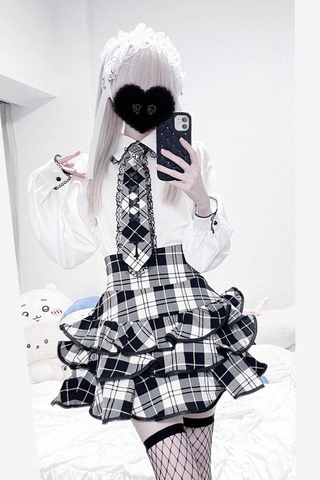 オッズオンジャパン バックプリント フリルコート ブラック【Ｓ〜Ｍ】 オッズオンジャパン バックプリント フリルコート ブラック【S