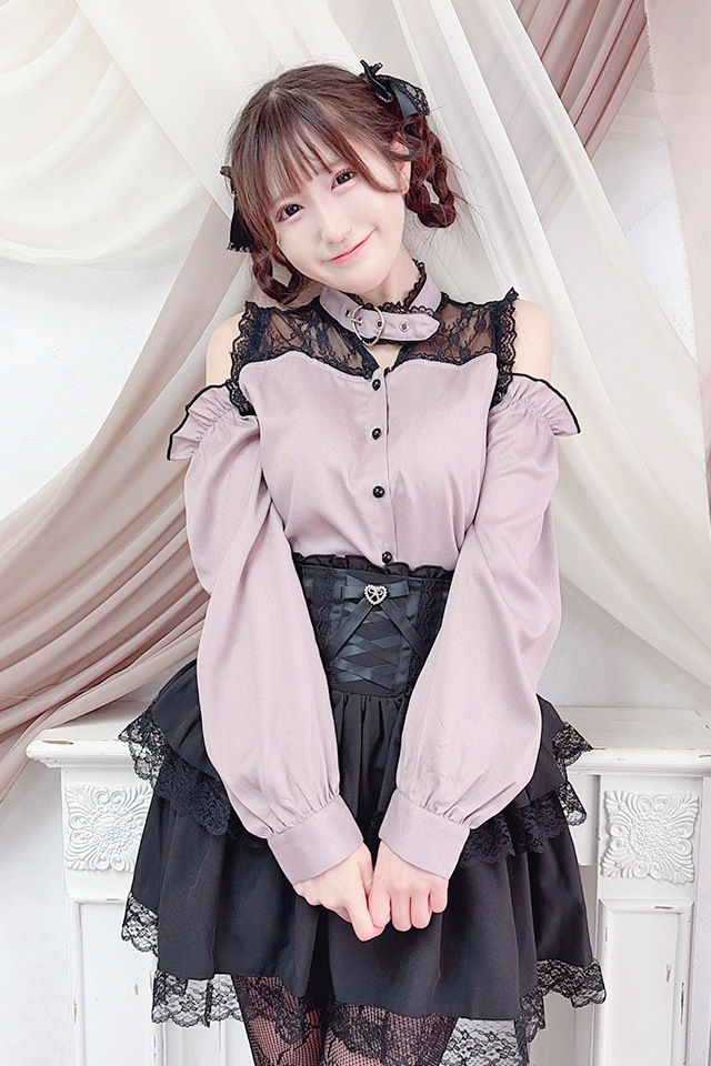 MA*RS】ハートバックル肩開きブラウス - ピンク size-F | 地雷系・量産