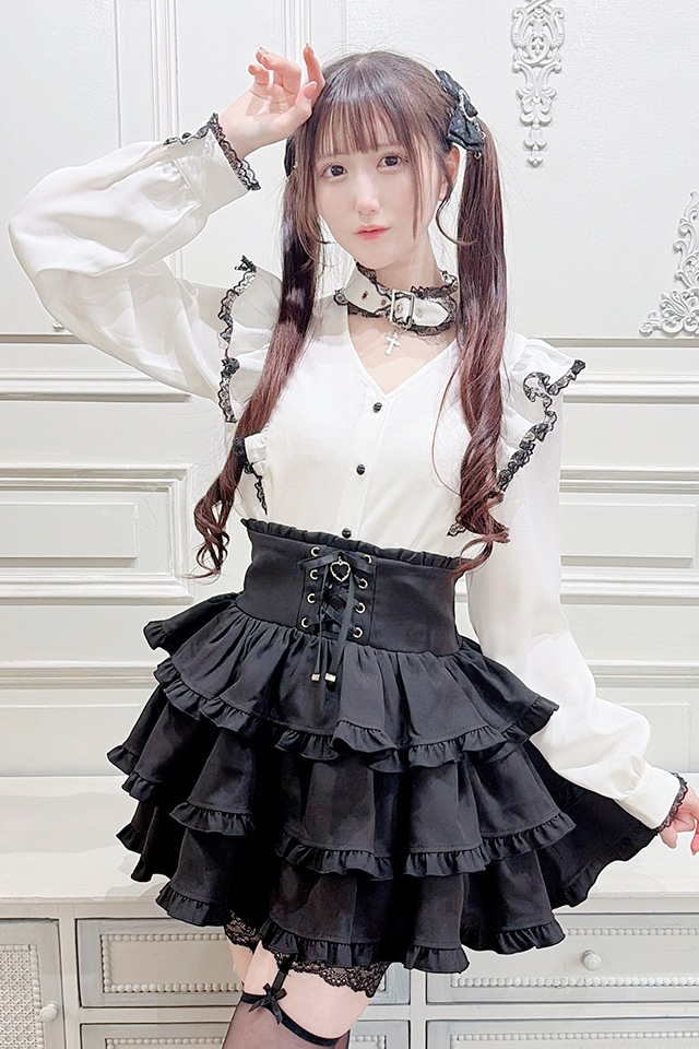 MA*RS】3段メローフリルスカパン - ブラック size-F | 地雷系・量産型