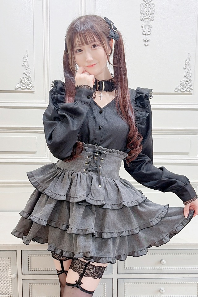 MA*RS】3段メローフリルスカパン - グレー size-F | 地雷系・量産型の