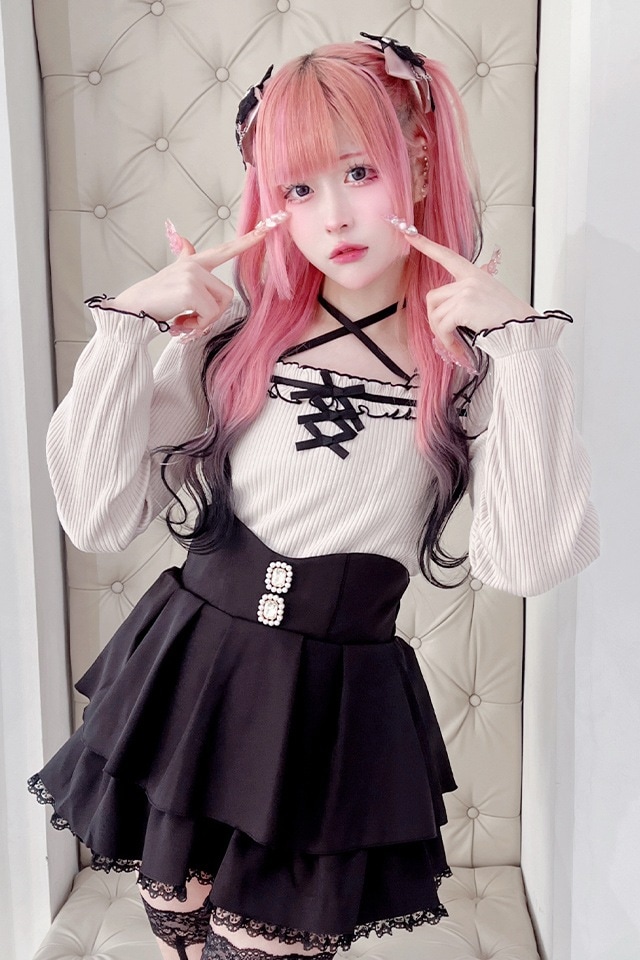 MA*RS】フリルリボンテレコトップス - PNK/PNK size-F | 地雷系・量産