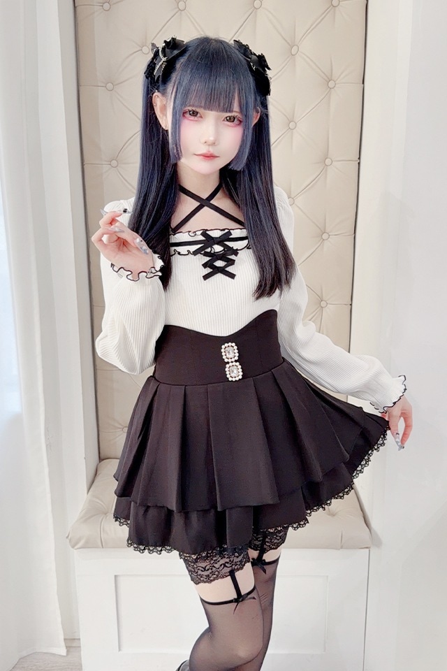 MA*RS】ビジュー付き二段フリルスカパン - ピンク size-F | 地雷系