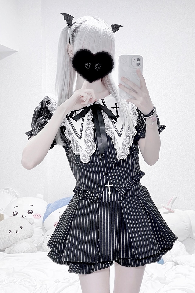 レディース服 メンズ服 36点まとめ売りセット C MA*RS】【2点SET】クロス刺繍短丈セットアップ - WHT/ブラック size-F