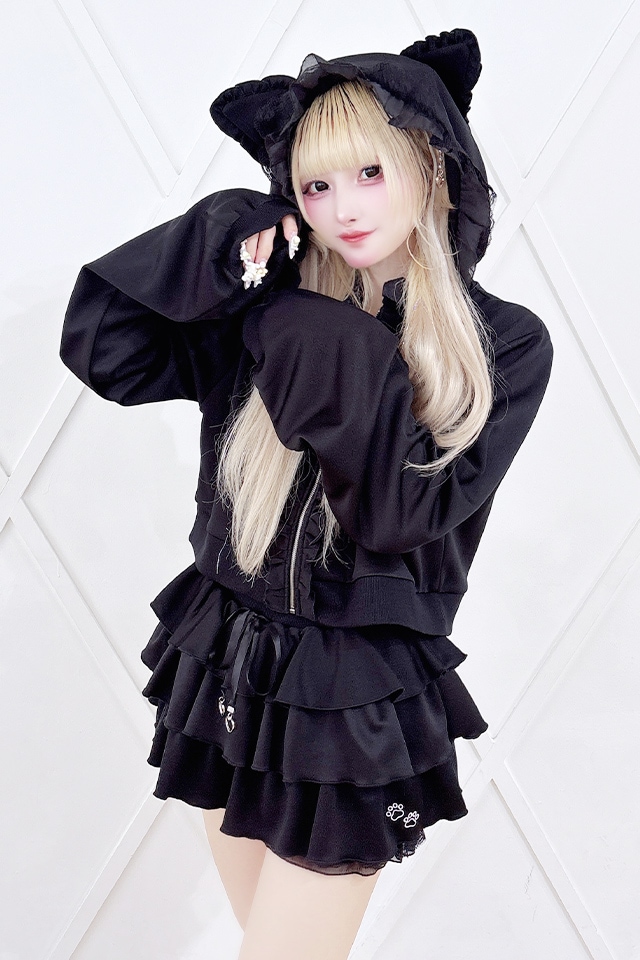 Princess Melody】ねこみみパーカーセットアップ - ブラック size-F