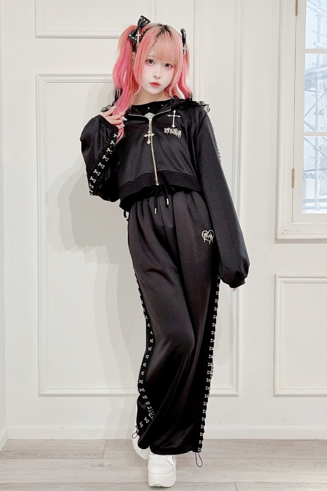 MA*RS】ハートロゴ刺繍レースホックラインパンツ - ホワイト size-F
