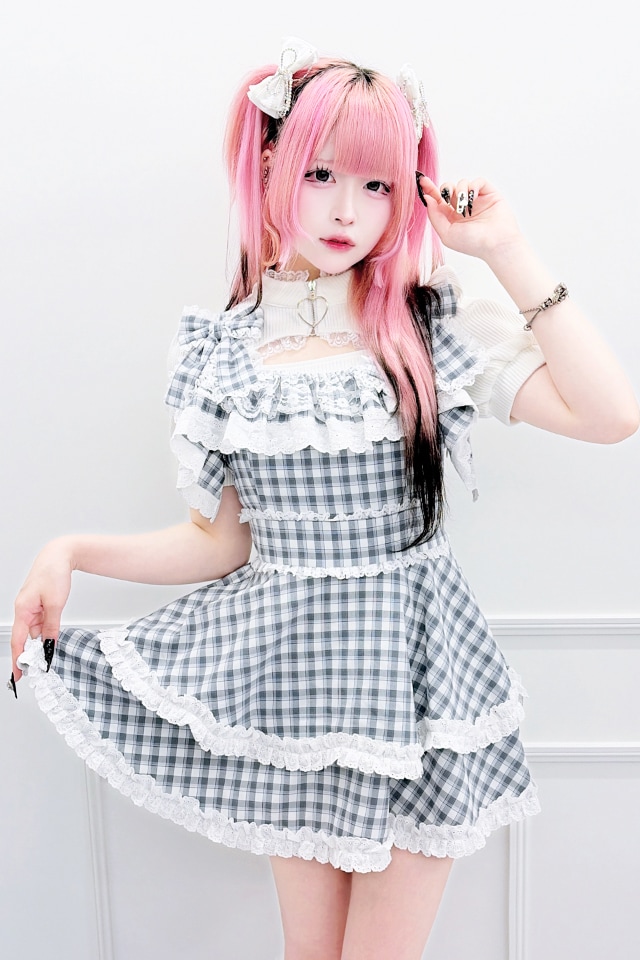 Princess Melody】ダブルりぼんサスペンダーチェックキャミワンピース