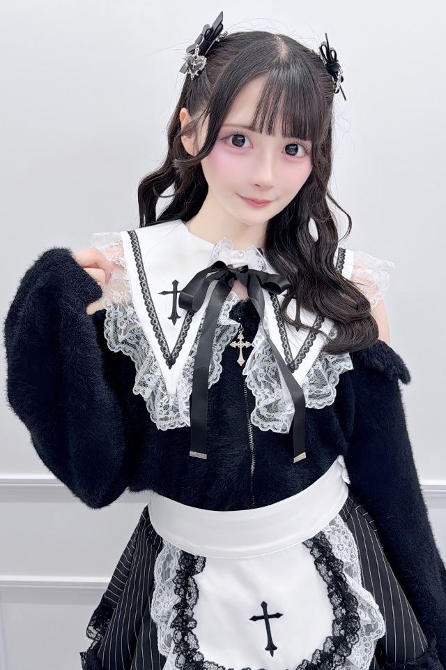 MA*RS】クロス刺繍襟ニット - ホワイト size-F | 地雷系・量産型の