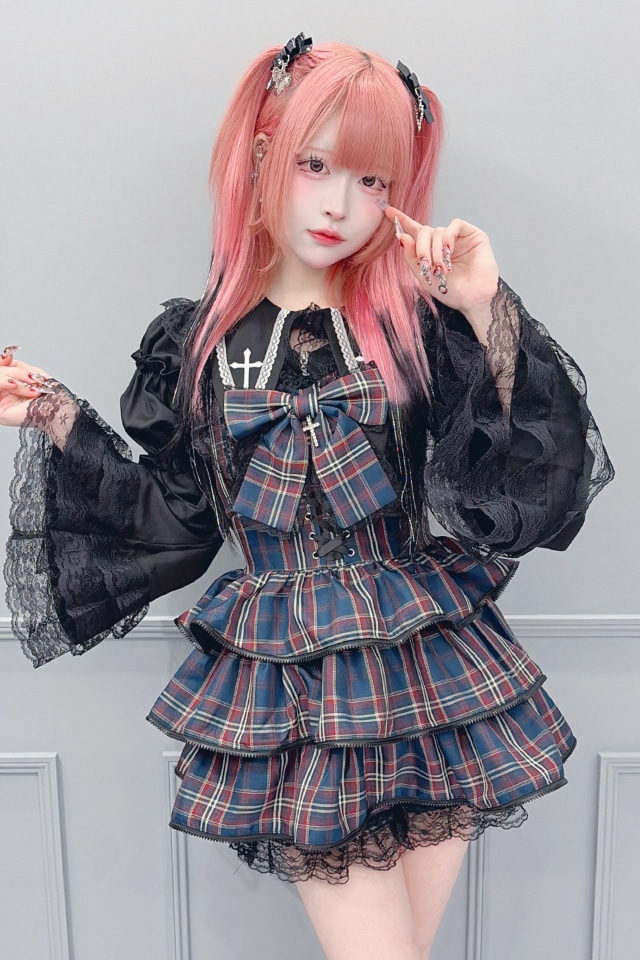 MA*RS】【2点SET】ZIPフリルキャミワンピース - BLK/BLK size-F | 地雷