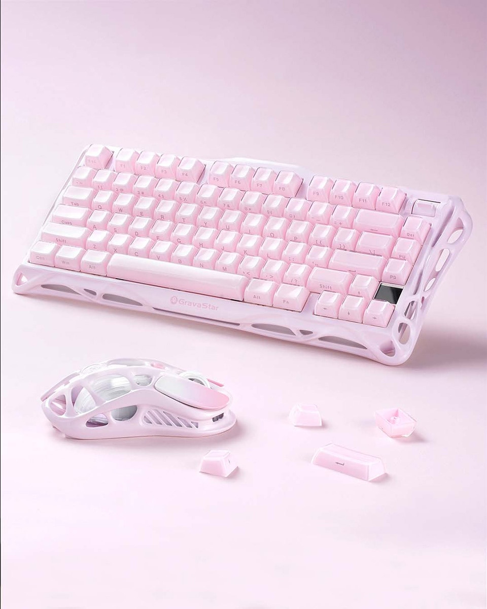 GravaStar Mercury M1 Pro ワイヤレスゲーミングマウス【サクラピンク
