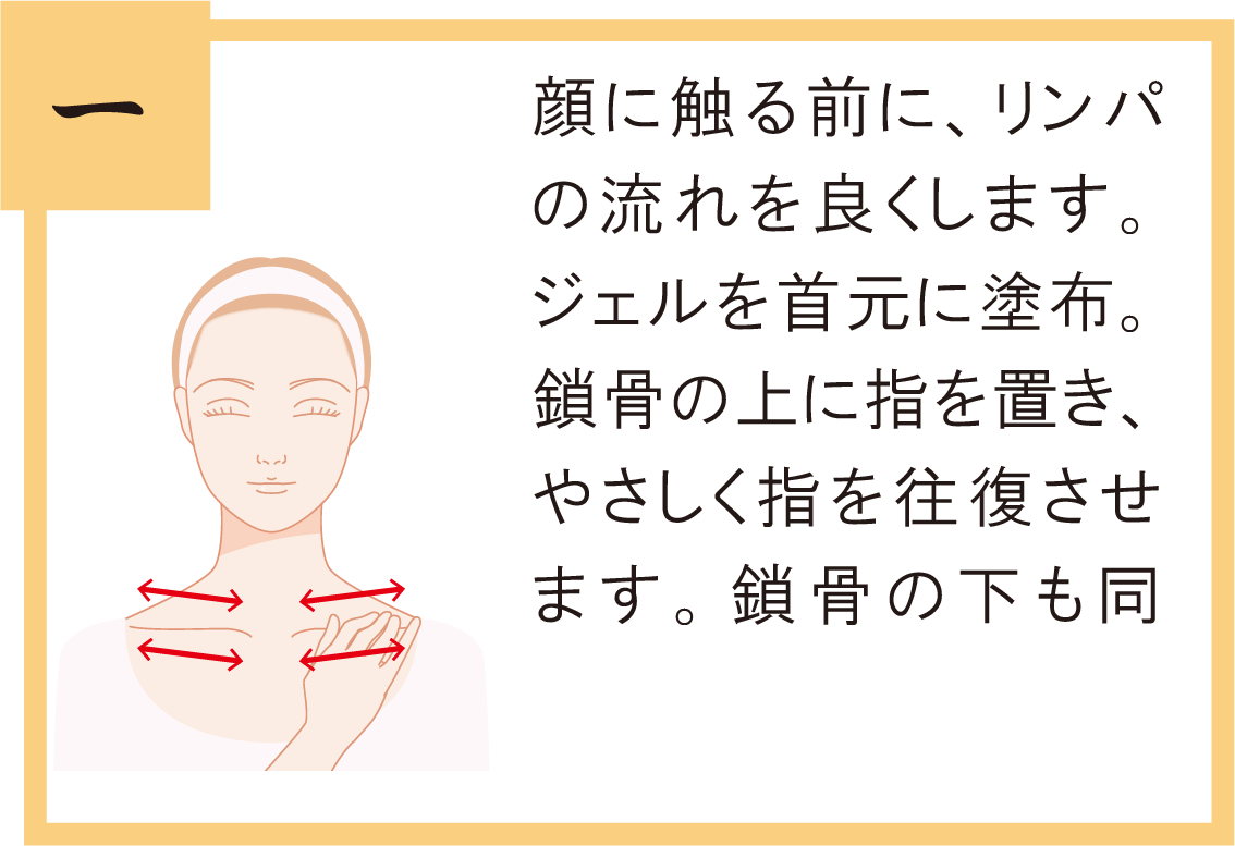 ジェルで顔コリほぐしケア