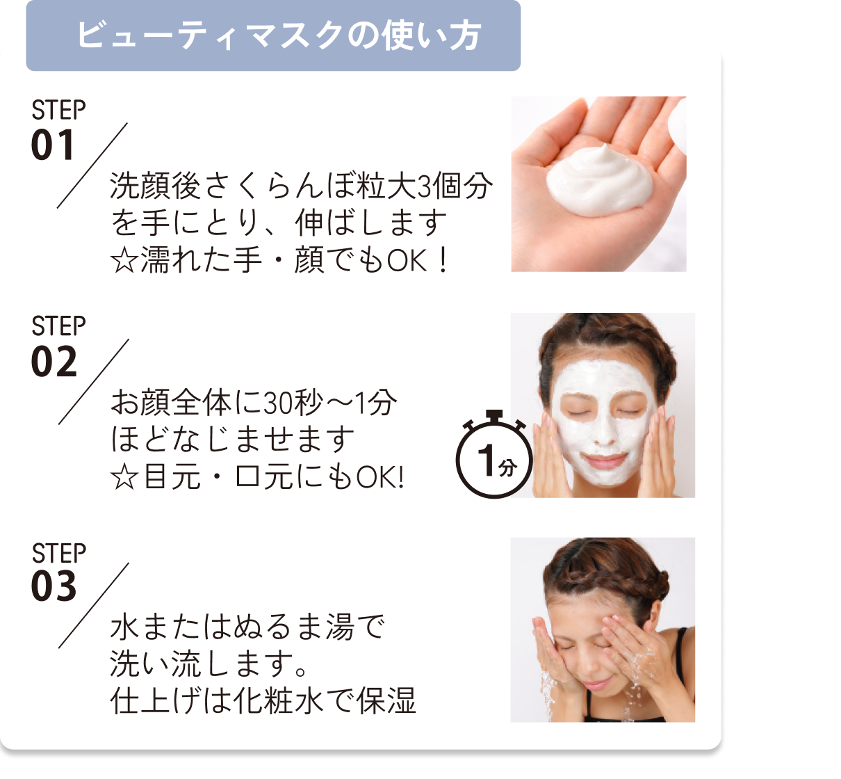ビューティマスクの使い方