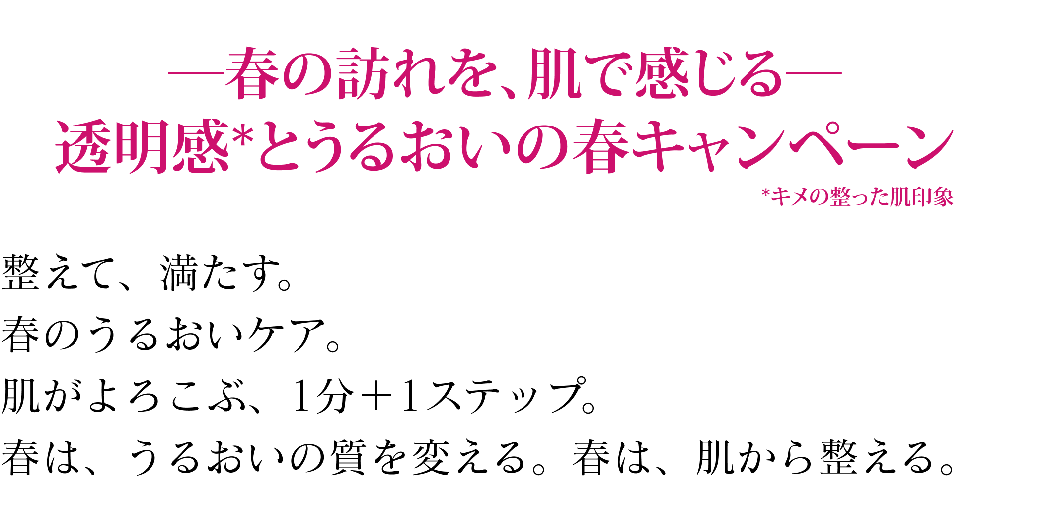 春キャンペーン タイトル