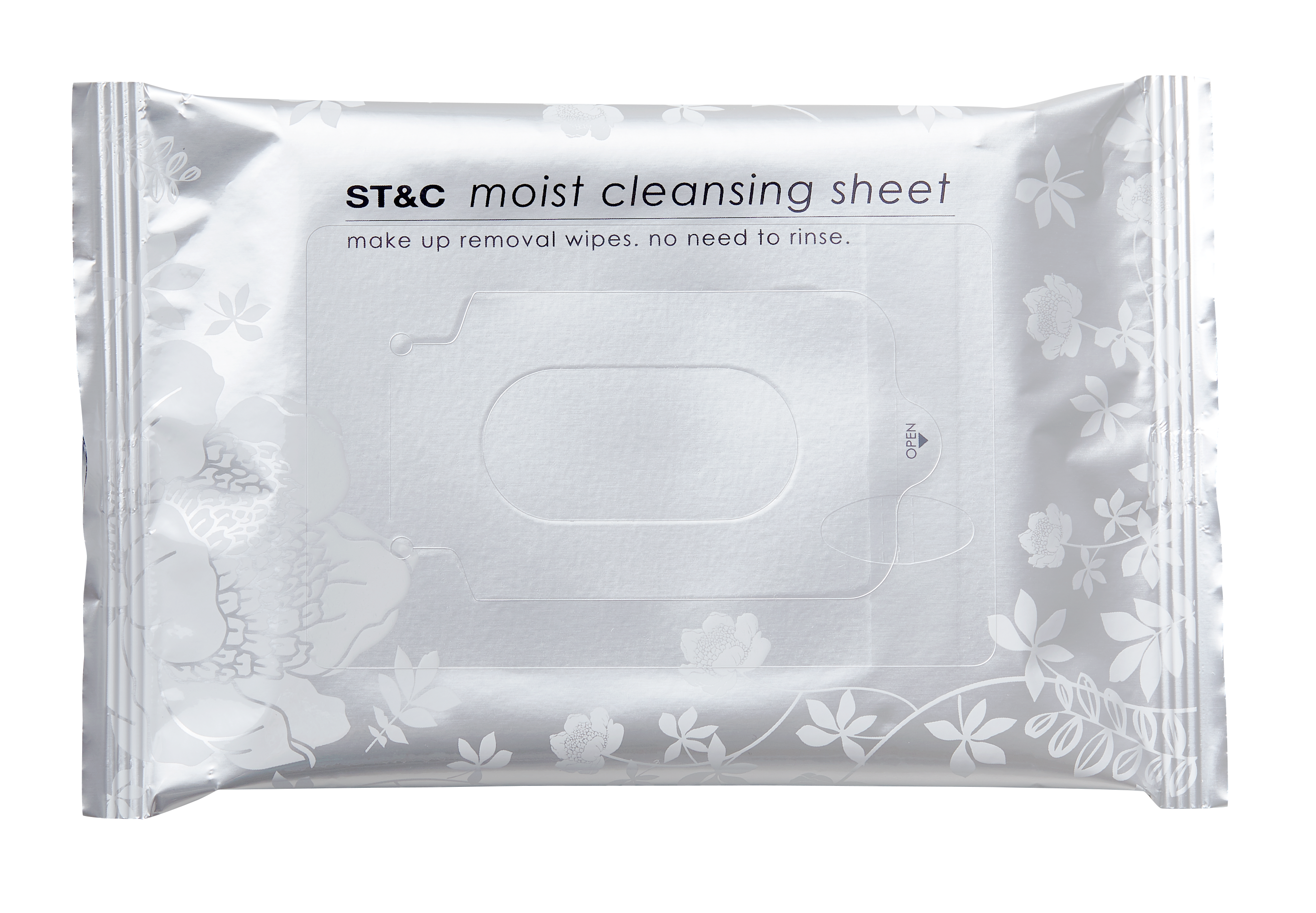 ST&C モイストクレンジングシート 20枚入り 拭き取りクレンジング