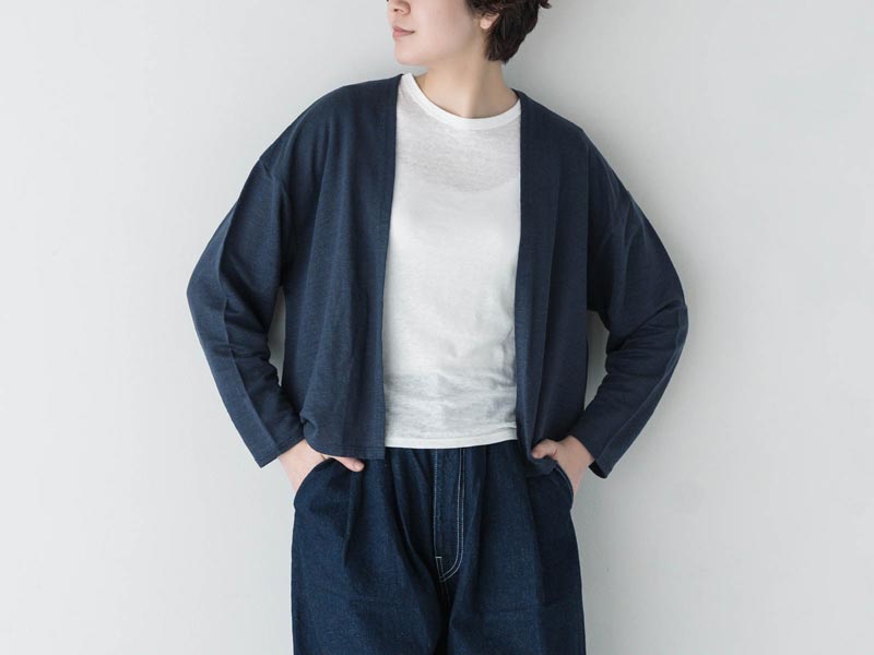 リネン100％が心地良い、Tシャツ＆カーディガン