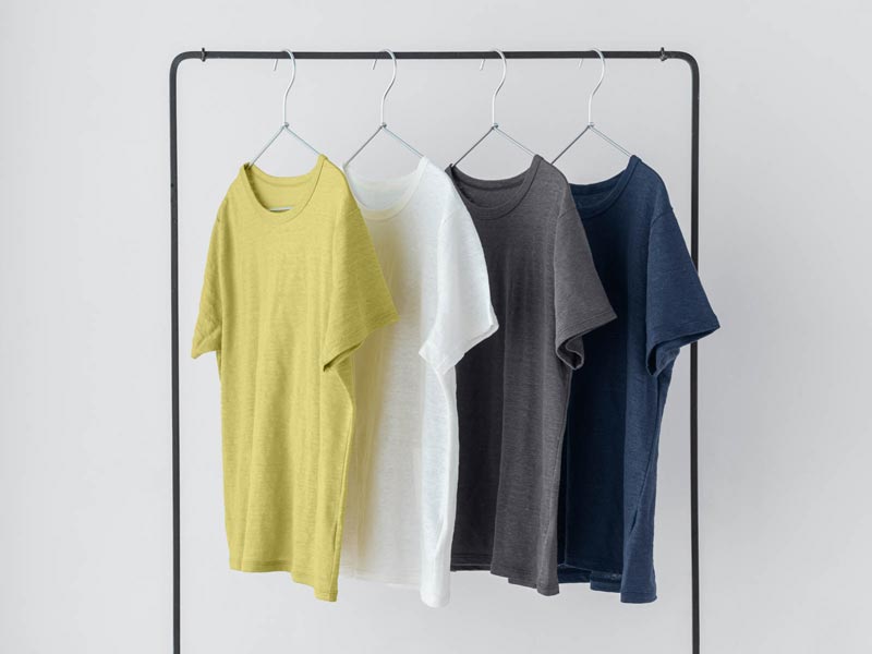 リネン100％が心地良い、Tシャツ＆カーディガン