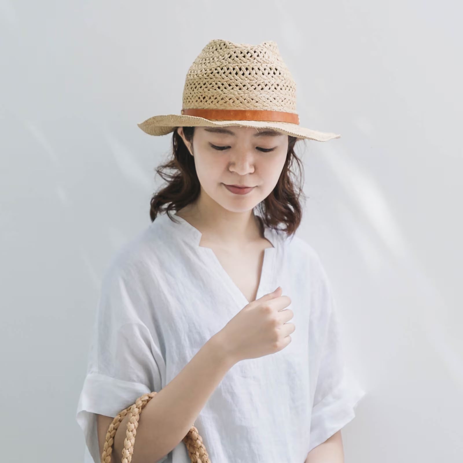 SOARY M ラフィアハット Natural