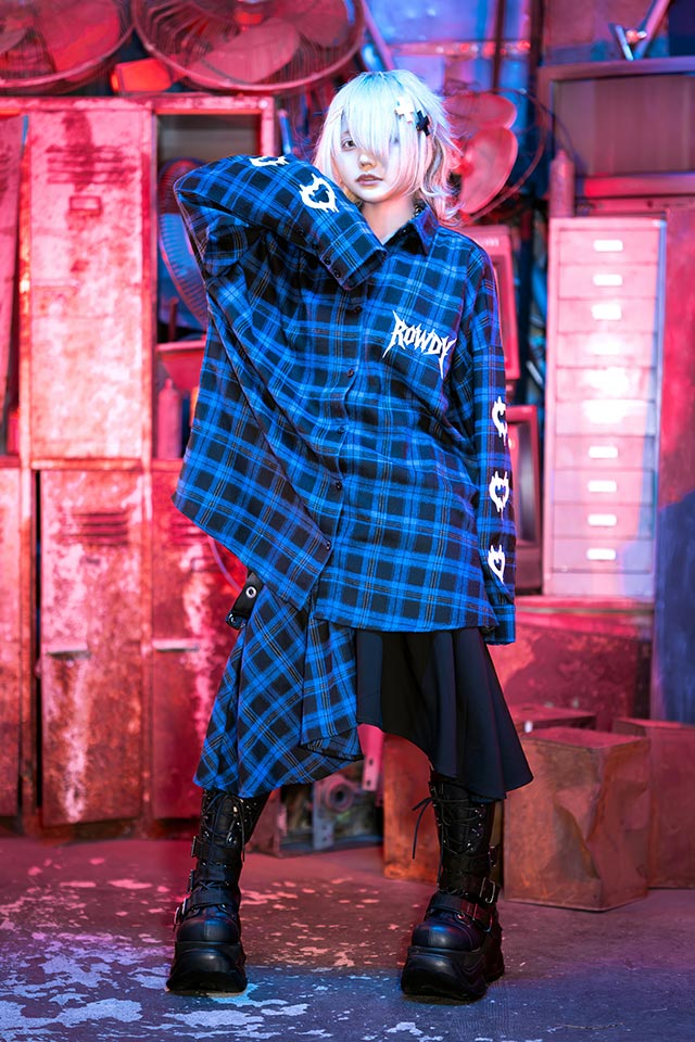 クレイジーベア チェックシャツ【BLUE CHECK】｜LISTEN FLAVOR