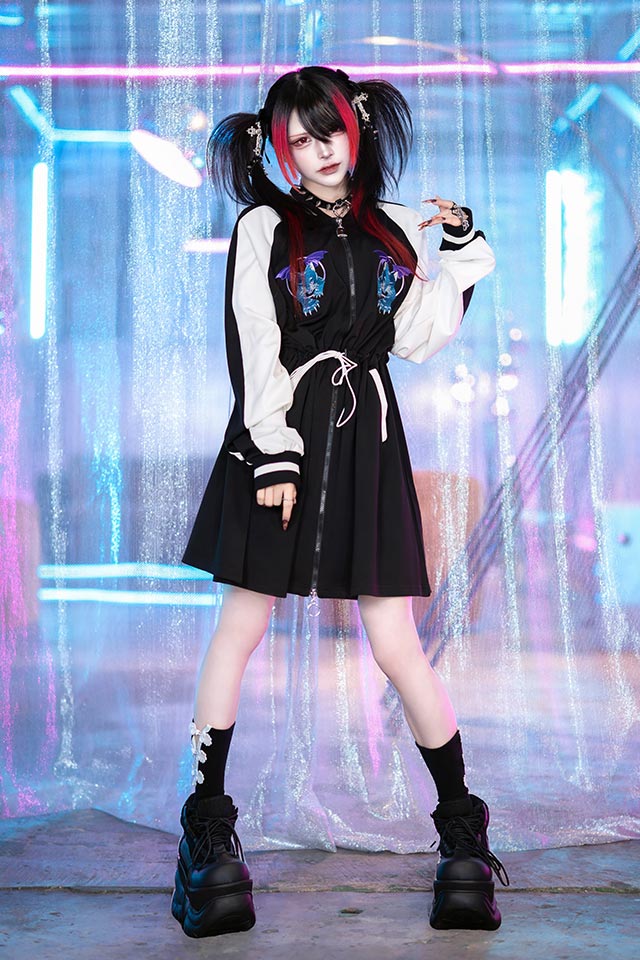 魔界ノ猫ノジャージワンピ【L.BLUE×BLUE】｜LISTEN FLAVOR(リッスン