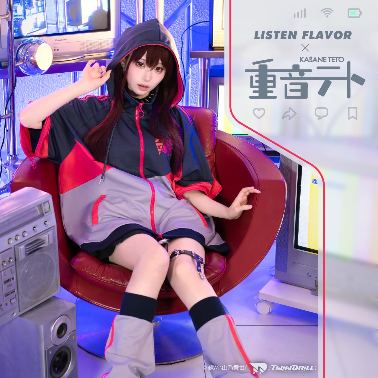 リッスンフレーバー×初音ミク　コラボパーカー＋レッグウォーマー＋アクスタ 初音ミク MEIKO KAITO コラボレーション 2026｜LISTEN FLAVOR(リッスン