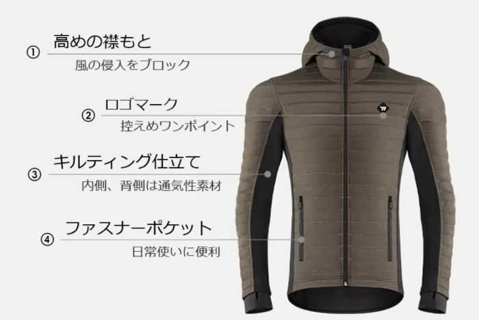 サイクルジャケット WEST BIKING サーマルジャケット 秋冬