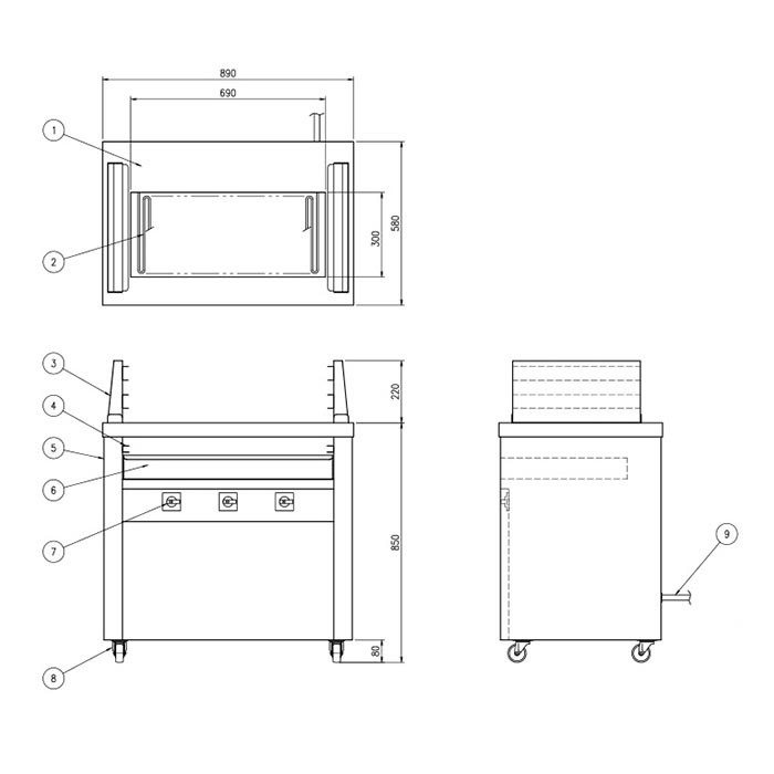 電気グリラー G-15W レストラン 両面焼き 調理 通販の通販 オフィス家具通販サイトのLOOKIT(ルキット)