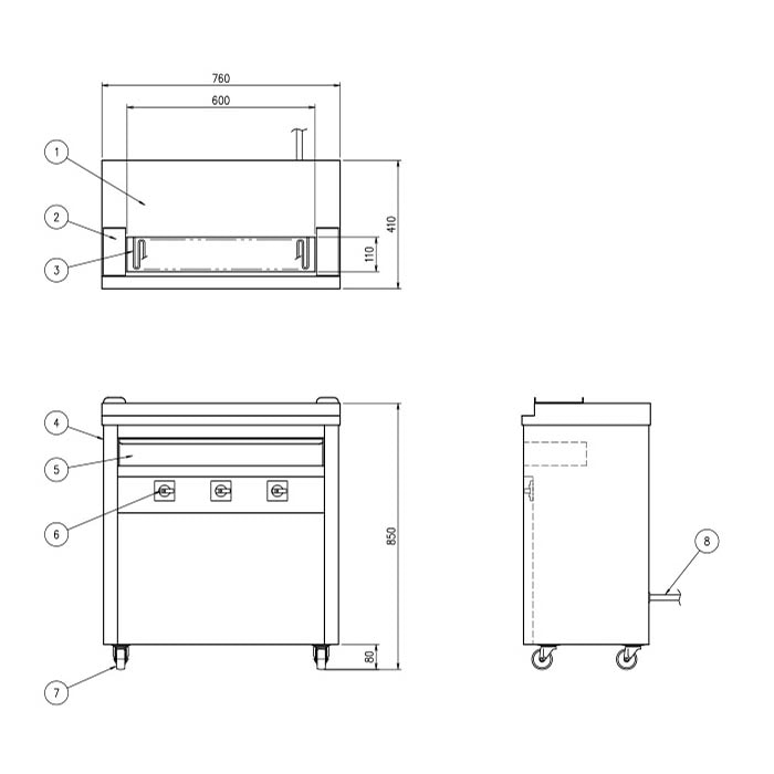 送料無料  電気グリラー GK-10 炭焼 電気調理器具 店舗 - 3