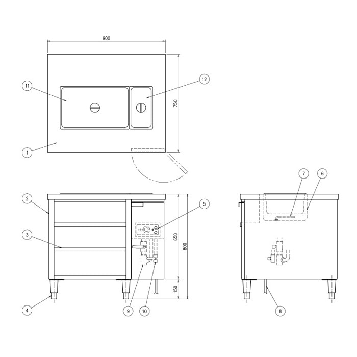 ウォーマーテーブル OTC-975 電気保温器 厨房用 通販の通販 オフィス家具通販サイトのLOOKIT(ルキット)