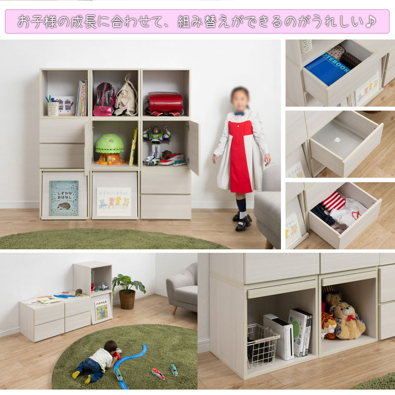 キューブボックス 扉付き カラーボックス ボックス棚 fy-0183（商品