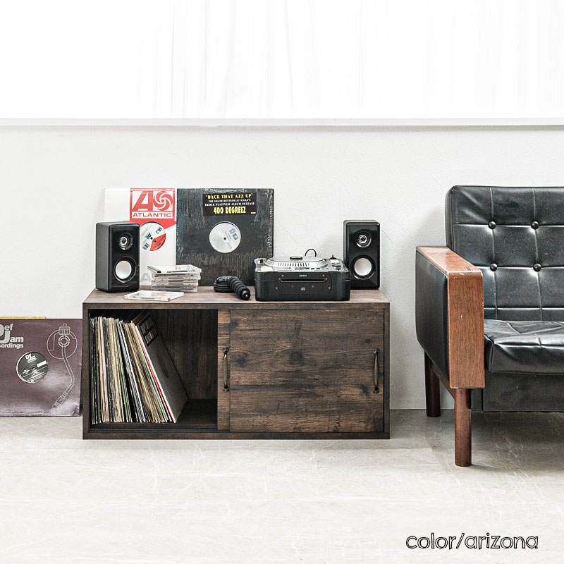 レコードラック 引き戸 レコード収納 レコード棚 fy-0207-0208（商品