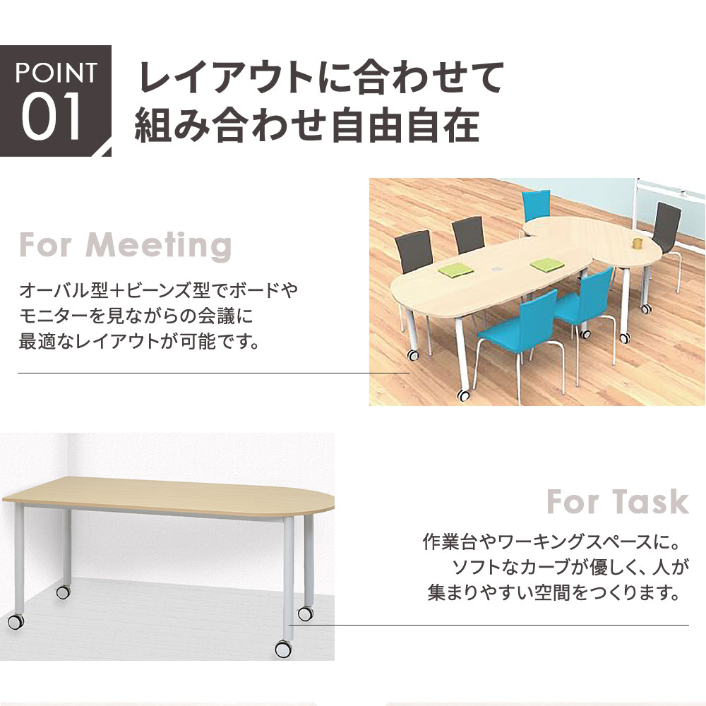 会議テーブル ワークテーブル 幅1600×奥行800×高さ700mm U字型 会議テーブル ワークテーブル 幅1600×奥行800×高さ700mm U字型