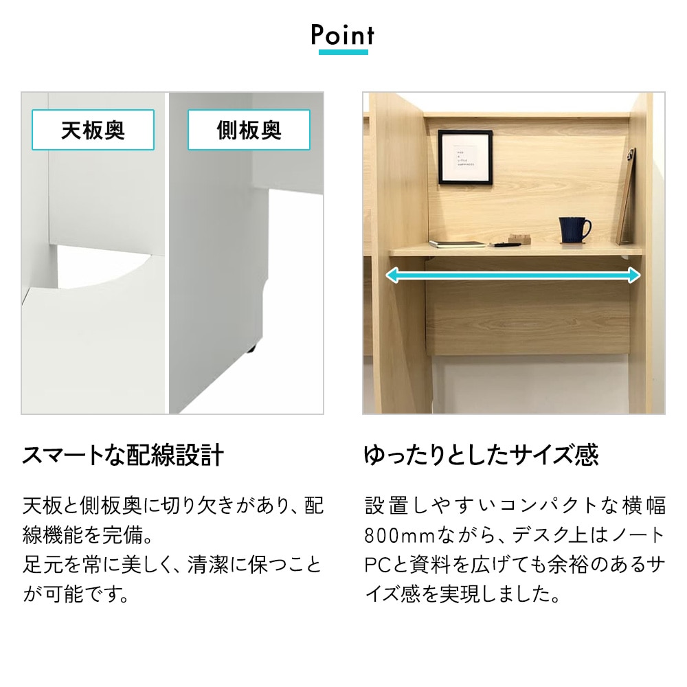 パネルデスク 集中ブース 個人ブース 幅800×奥行600×高さ1200mm RFPCB2