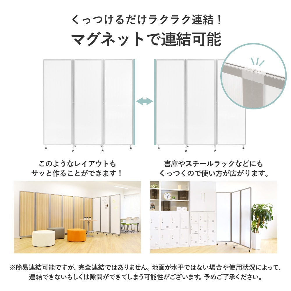 パーテーション 折りたたみ ホワイトボード 幅2700×高さ1800mm