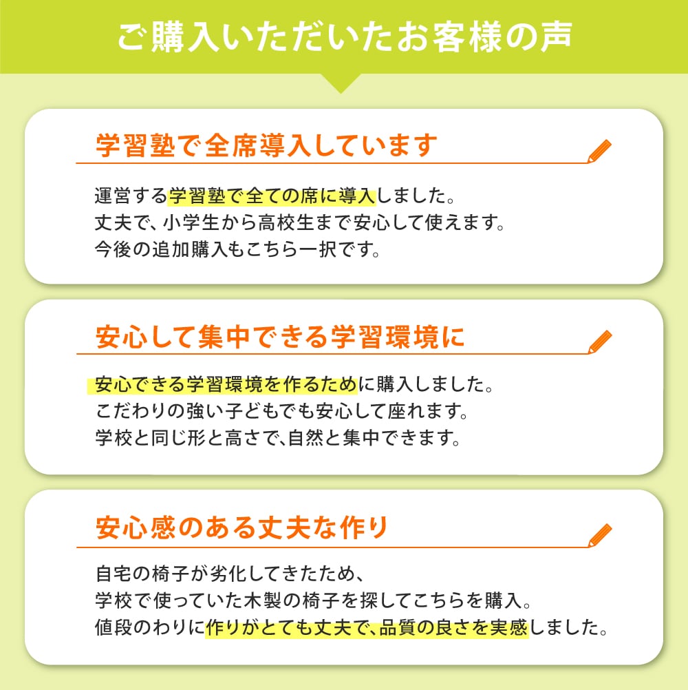 ご購入いただいたお客様の声