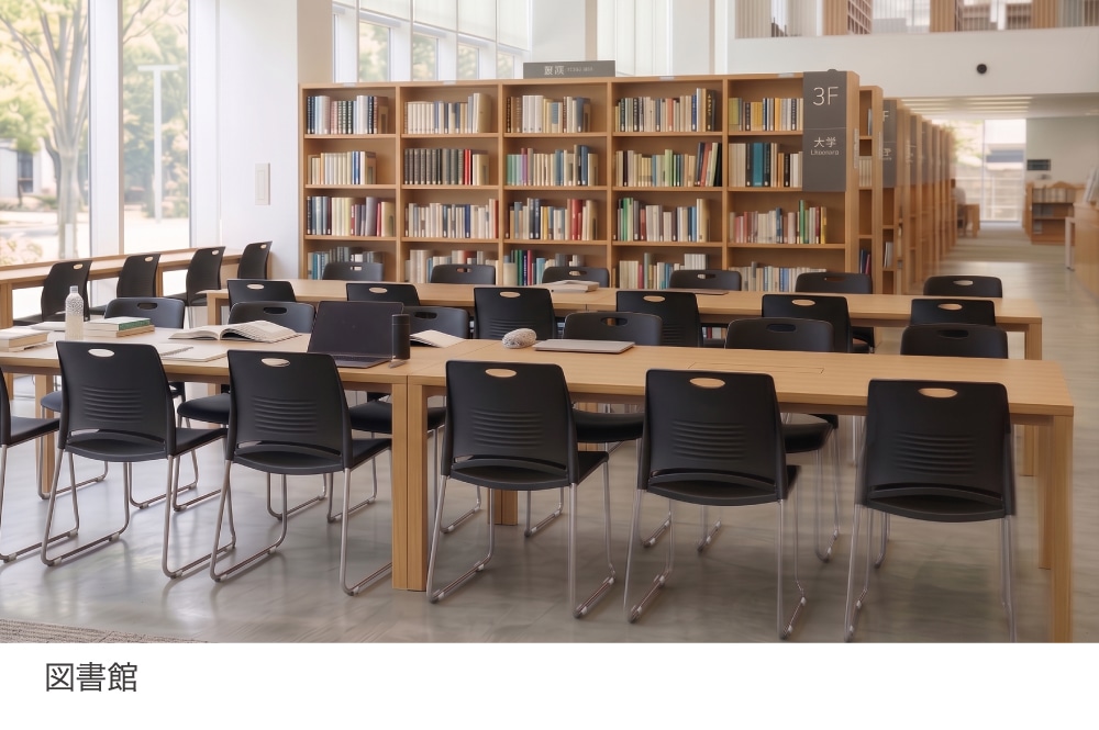 図書室でも