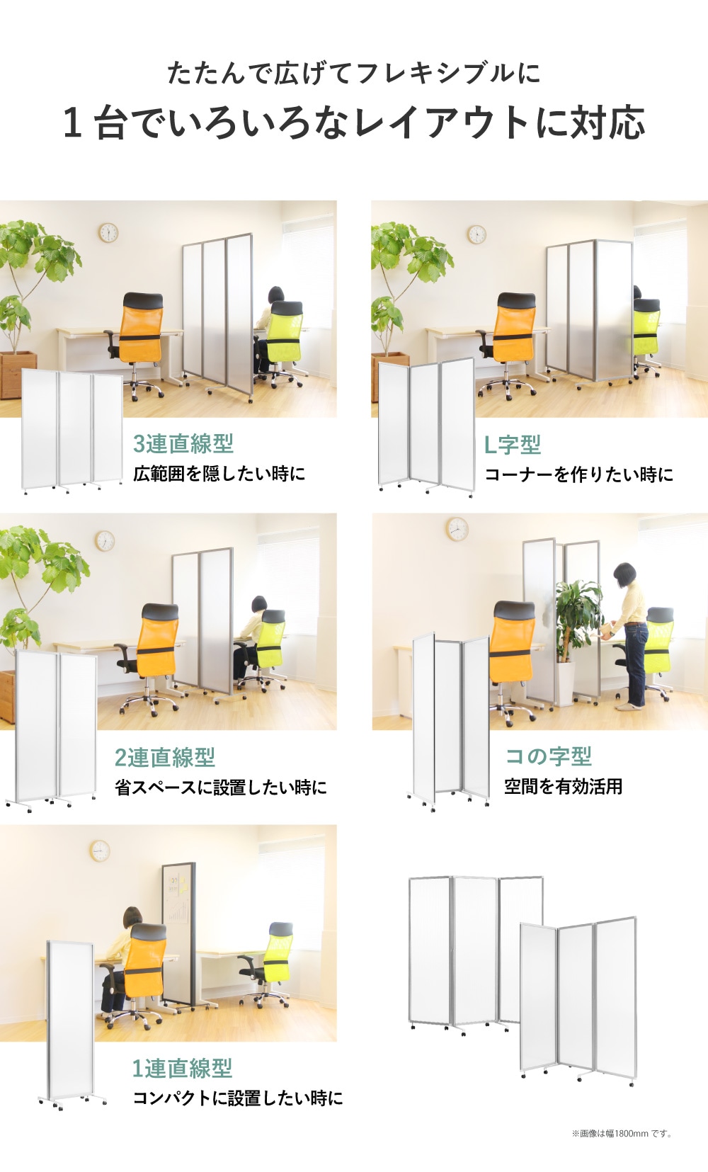 いろいろなレイアウトに対応