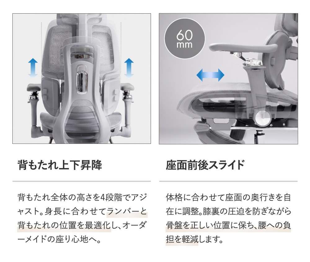 オフィスチェア メッシュ ハイバック 肘付き 可動肘 DX-2（商品番号