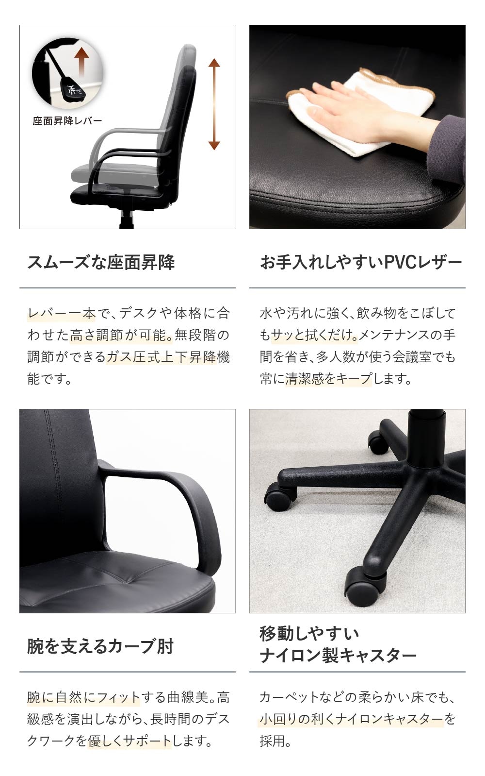 オフィスチェア ローバック 肘付き デスクチェア パソコンチェア GEL-1 オフィスチェア ローバック 肘付き デスクチェア パソコンチェア GEL-1