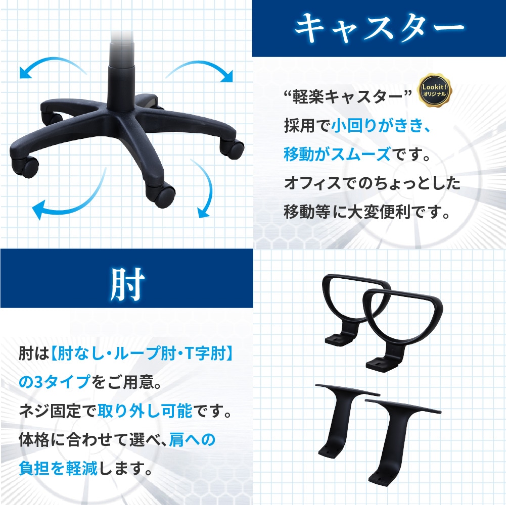 小回りが利くLookit!オリジナル　軽楽キャスター