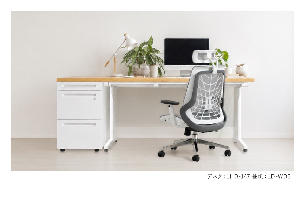 脇机 3段 幅400×奥行700mm デスクワゴン 鍵付き LD-WD3（商品番号：ld