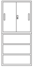 引戸＋オープン書庫セット