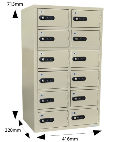貴重品ロッカー ダイヤル 8人用 エーコー LK-308（商品番号：XLK-308N