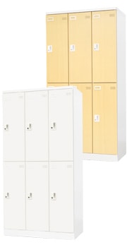 ロッカー 8人用 4列2段 ダイヤル錠 鍵付き FAD-8（商品番号：fad-8）の