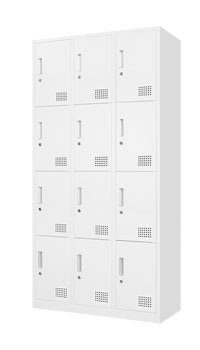 ロッカー 2人用 スリム 鍵付き 1列2段 FAC-S2-2（商品番号：FAC-S2-2