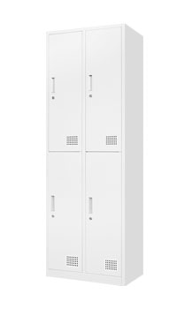 ロッカー 2人用 スリム 鍵付き 1列2段 FAC-S2-2（商品番号：FAC-S2-2