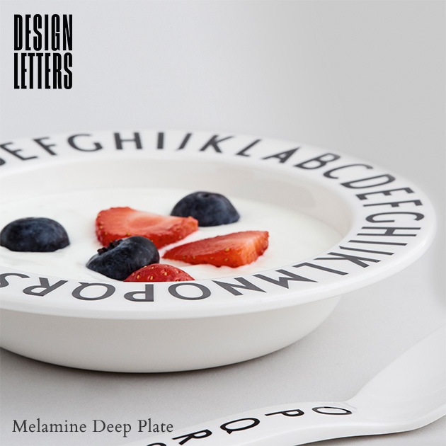 Design Letters デザインレターズ メラミンディーププレート 1003 メラミン食器メラミン プレート 深皿 子供 こども キッズ 食器 おしゃれ 北欧 モノトーン 食洗機対応 ギフト プレゼント 食器 アイラブベビー