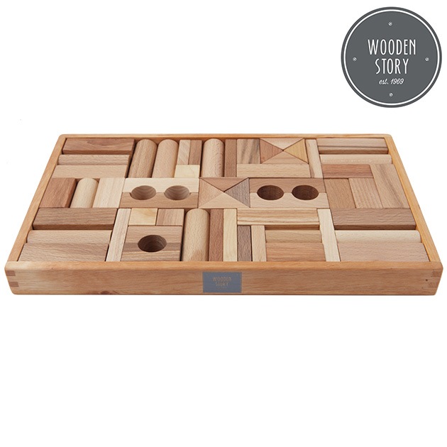 Wooden Story ウドゥン ストーリー ナチュラル ブロック 54pcs Wsb003 おうち時間 プログラミング脳トレ 知育 思考 おしゃれ ボードゲーム プレゼント こども 大人 頭脳 パズル アイラブベビー