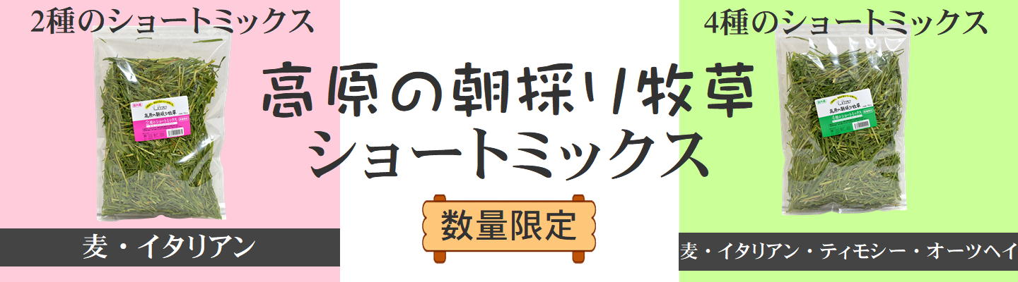 高原の朝採り牧草「ショートミックス」