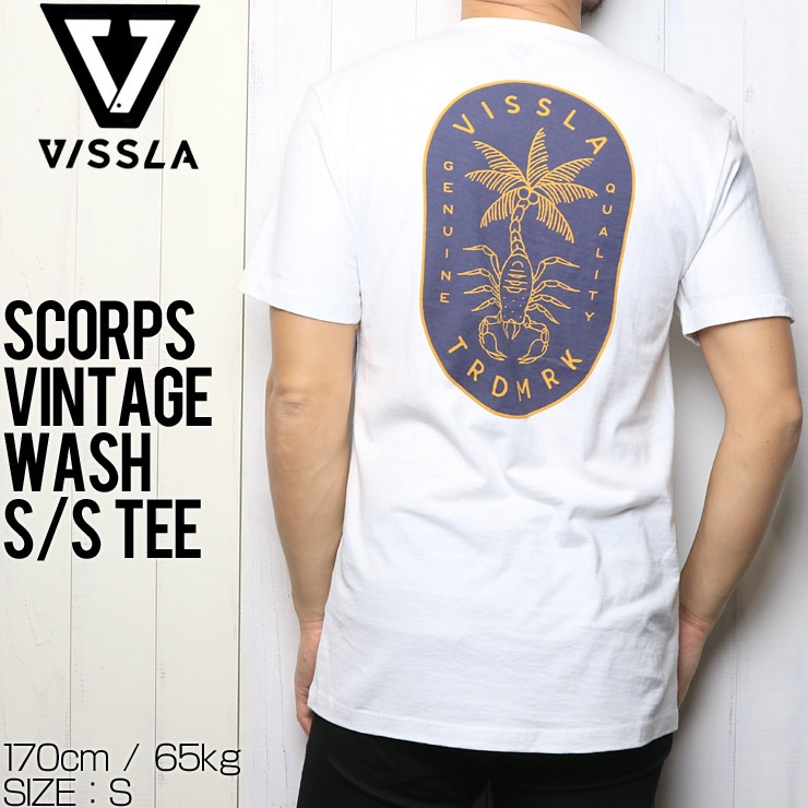 クリックポスト対応] VISSLA ヴィスラ SCORPS VINTAGE WASH S/S TEE